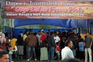 Pameran foto di Lapangan Belang Bebangka.(LG | Ist- Erwin Pratama)