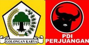 Golkar dan PDIP (foto: baratamedia.com