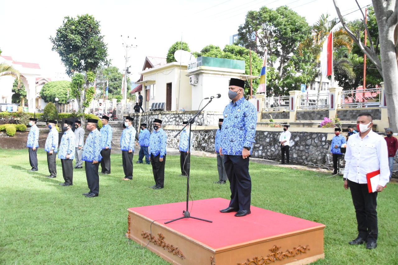 Pemerintah Kabupaten Aceh Tengah menggelar upacara Peringatan Hari Pendidikan Daerah (Hardikda) ke-61 Tahun 2020 di halaman Kantor Bupati setempat, Rabu (02/09).