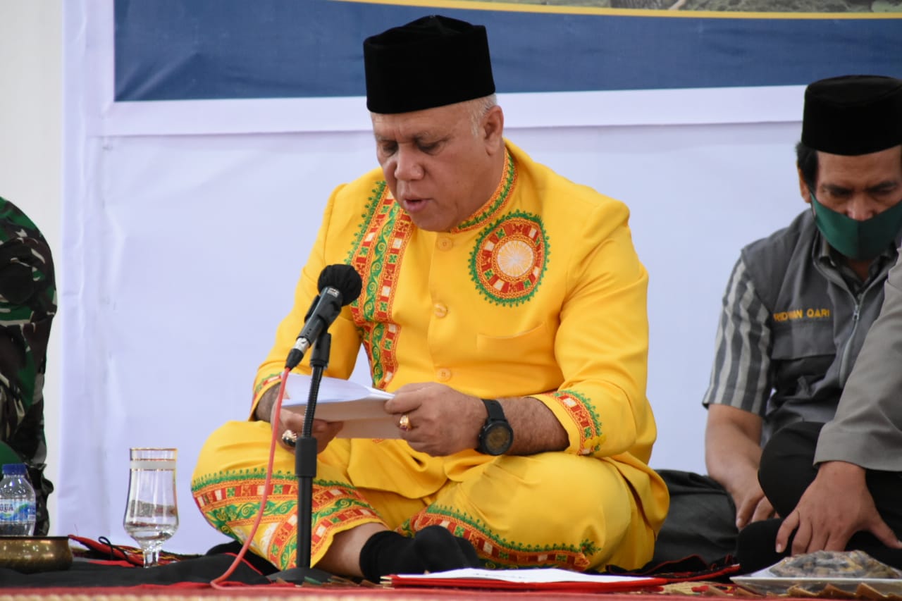 Bupati shabela Abubakar Sampaikan Arahan Dalam Acara pelantikan Majelis Adat Gayo (MAG) 2020-2024. Kamis (03/09/2020).