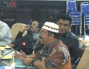 Amiruddin, membacakan sikap Fraksi Demokrat (Foto/Dok LG)